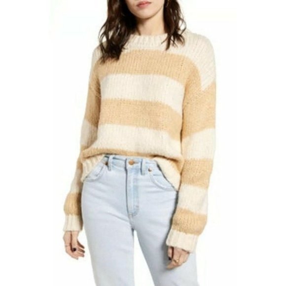 $49 Hiatus Women’s Crewneck‎ Striped Knit Pullover - Picture 1 of 9